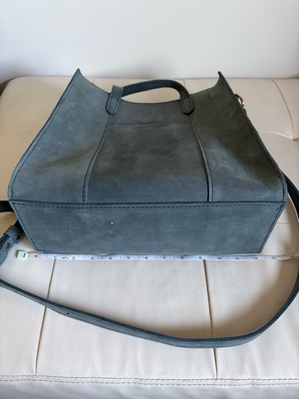 Slate Blue Portland Leather Bag - Picture 9 of 12